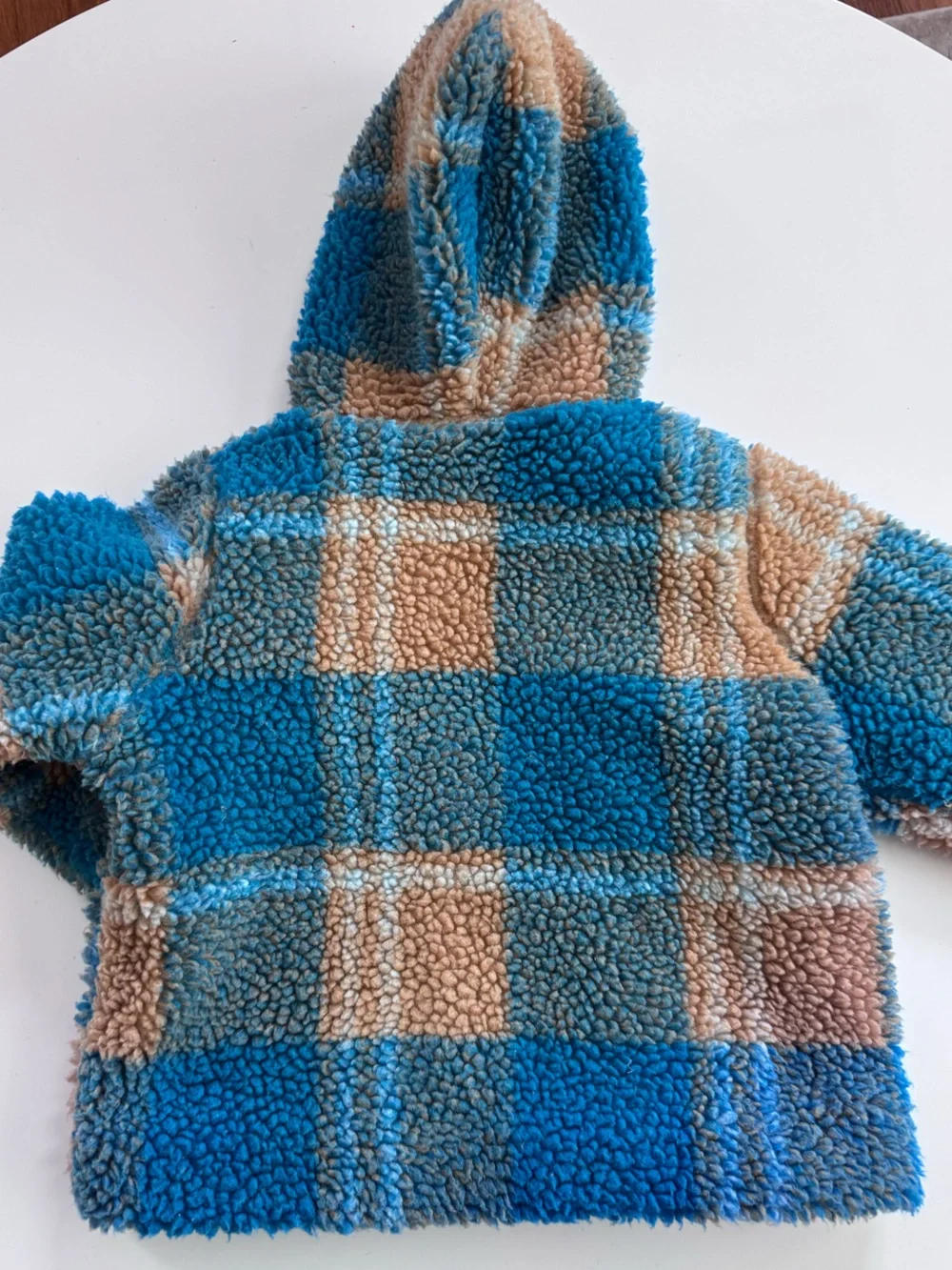 Cotton On Baby Plaid Sherpa Hooded Jacket